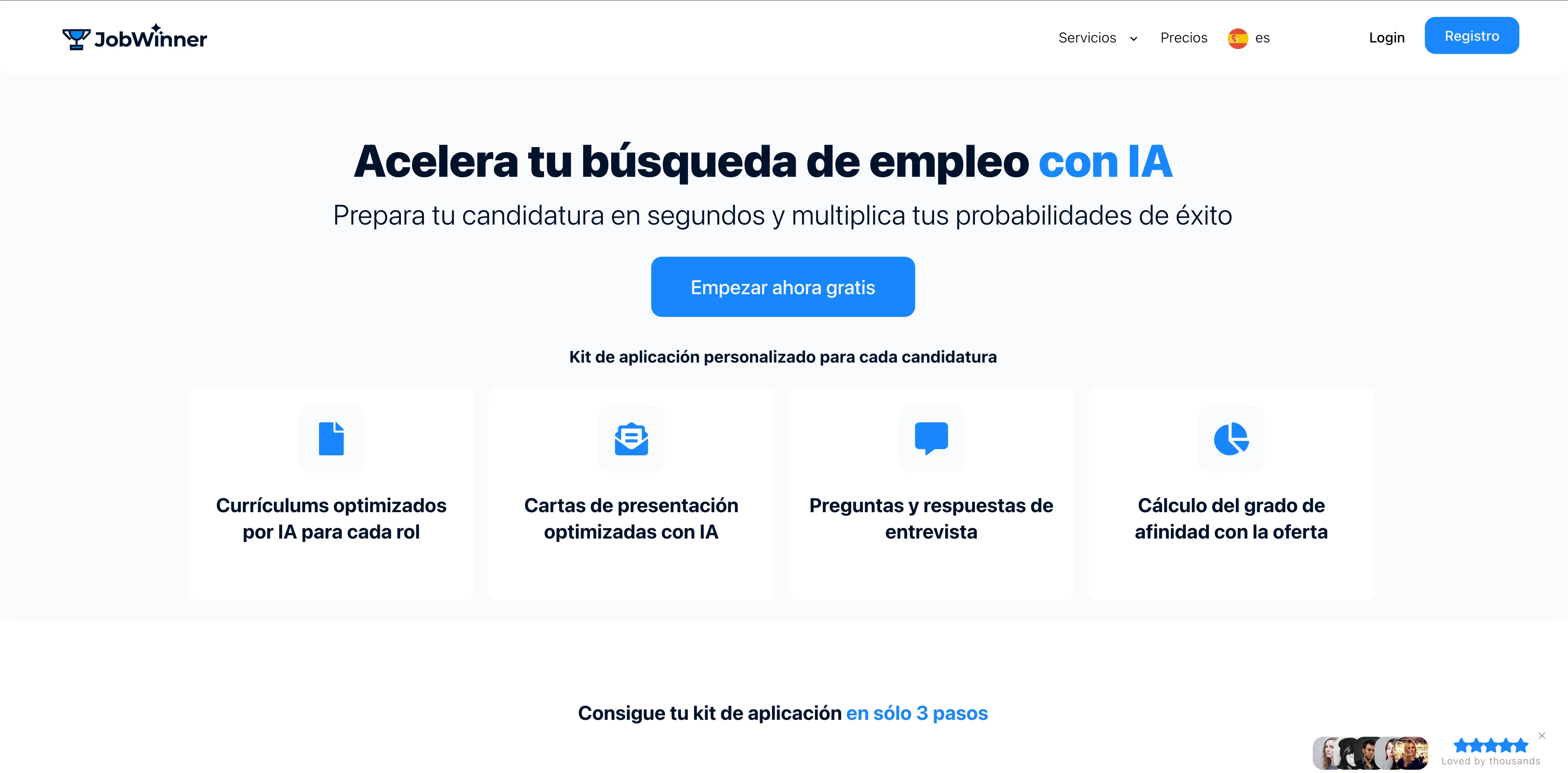 JobWinner.ai — plataforma de empleo con IA
